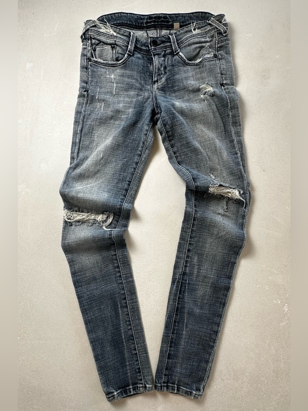 Authentic bebe Distressed Blue Denim Jeans